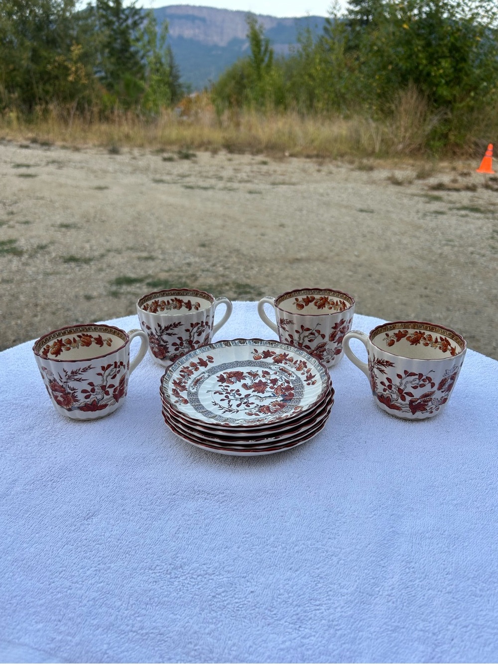 Copeland Spode India Tree 9-Piece Set – 4 Cups & 5 Plates